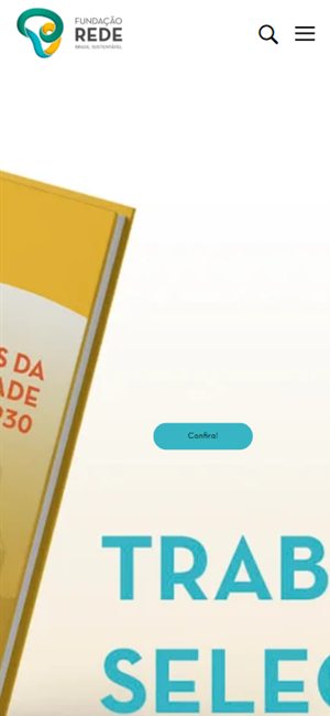 Tela do site Fundação Rede Brasil Sustentável no celular